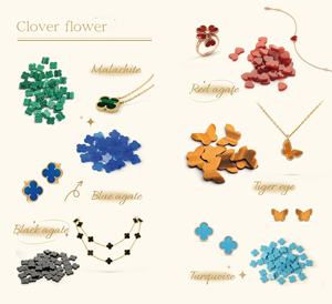 Pierre précieuse <span class=keywords><strong>Lapis</strong></span> <span class=keywords><strong>Lazuli</strong></span> naturelle de haute qualité coupe personnalisée plat Double face trèfle à quatre feuilles couleur bleue en gros - Product Image 6