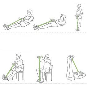 Attrezzatura da allenamento per palestra di casa 4 bande di resistenza per tubo TPE attrezzo per pedali da ginnastica Sit-Up tirare le fasce elastiche per Yoga <span class=keywords><strong>Pilates</strong></span> - Product Image 5