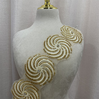 5 mètres/sac nouvelles paillettes de cercle élégantes, paillettes d'organza, accessoires de vêtements de coupe de dentelle
