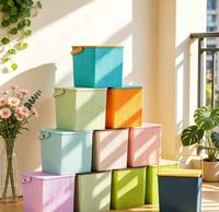 Boîte de rangement carrée en plastique épais avec couvercle, en matériau PP, idéale pour les jouets de jardin, la pêche et l'utilisation dans la salle de bain