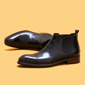 Chaussures montantes pour hommes avec empeigne en cuir véritable et semelle en caoutchouc antidérapante, idéales pour les affaires et les vacances - Product Image 6