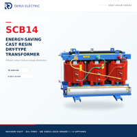 Transformateur sec à résine coulée à faibles pertes SCB14 10 kV vers 0,4 kV, 30 kVA à 2500 kVA, bobinage en cuivre triphasé pour distribution intérieure