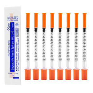 <span class=keywords><strong>Jeringa</strong></span> Desechable Estéril EO <span class=keywords><strong>de</strong></span> 0.5ml 1ml 30G*13mm 30G*8mm 31G*8mm con Tapa <span class=keywords><strong>de</strong></span> Seguridad (50/<span class=keywords><strong>100</strong></span> <span class=keywords><strong>Unidades</strong></span>) - Product Image 1