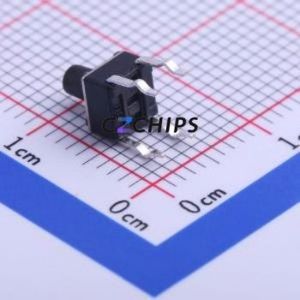 K2-1109DP-F4SW-01 Tactile Switch Through hole-4P,4.5x4.5mm Switch Single Pole Single Throw Round Button 2.5N Through Hole - Product Image 2
