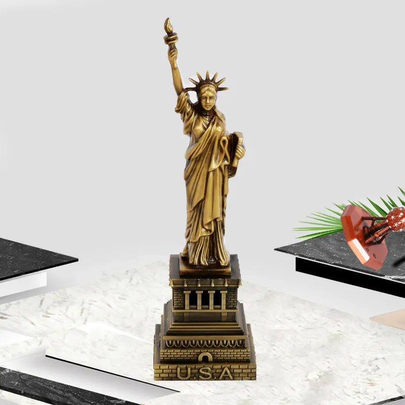 Fabricant en gros 3d métal pays voyage artefact cadeau états-unis statue de la liberté Souvenir