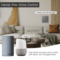 Panneau de commande vocal sans fil WiFi 2,4 GHz pour application Smart Life, version neutre zéro standard UE/Royaume-Uni, interrupteur 10A