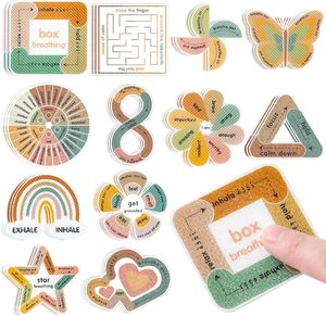 Autocollants sensoriels réutilisables en papier texturé pour apaiser l'humeur, <span class=keywords><strong>bandes</strong></span> anti-anxiété pour enfants et <span class=keywords><strong>adultes</strong></span>, respiration tactile et pleine conscience - Product Image 3