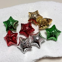 Perles en acrylique électroplaqué en forme d'étoile de Noël pour stylos à perles, fabrication de bijoux faits main, chaînes de téléphone, de sacs et de clés DIY