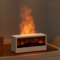 Humidificateur créatif à effet de flamme, diffuseur d'aromathérapie, humidificateur ultrasonique avec télécommande et minuterie