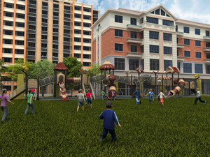 Tobogán combinado grande para exteriores para jardín de infantes, equipo de juego sin alimentación, conexión de escalada en pasillo - Product Image 3