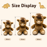 Porte-clés en peluche personnalisé Taureau des Highlands écossais, Coussin, Marchandises de marque, Mascotte commerciale dérivée, Vente en gros, Faible MOQ, OEM