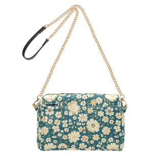 Wholesale Custom Daisy Print Wholesale Women's Handbags <b>Purse</b> Vintage <b>Small</b> Shoulder Bag with Chain Strap for Travel - Product Image 2