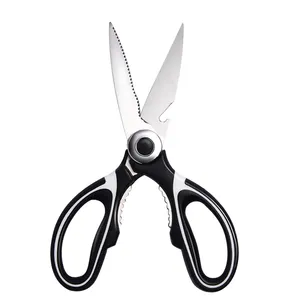 2024 New Product Ideas Multifunctional Stainless Steel Kitchen Shears PP Handle Meat Vegetable Scissors Outdoor Kitchen