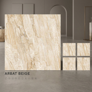 Britton Bianco 24x24inch Glossy Porcelain Tiles Elegant White Marble Interior <b>Wall</b> Floor Collection 8mm - Product Image 3