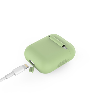 Tapón antipolvo suave de silicona para auriculares, funda protectora visible LED frontal de una parte, funda <span class=keywords><strong>AirPods1</strong></span> fina para/<span class=keywords><strong>2</strong></span> - Product Image 3