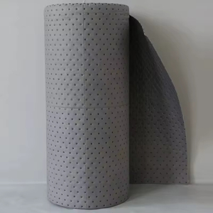 150 'Longueur X 30 "Largeur Gris Polypropylène Poids Lourd Meltblown Rouleau Universel Absorbant Collé Entretien Environnemental - Product Image 4