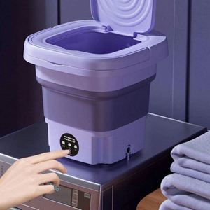 Lavadora de Ropa Plegable de 8L, Mini Lavadora Eléctrica Todo en Uno, Retráctil, para Ropa de Bebé, con Centrifugado, Cuadrada, de Plástico ABS, para el Hogar - Product Image 4