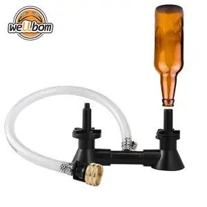 Double Ledakan Botol Carboy Mesin Cuci Anggur Rinser Homebrew Bir dan Anggur Peralatan Pembersih Cleaner dengan Dapur Faucet Adaptor Bar