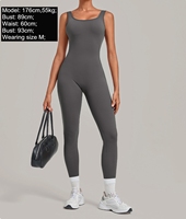 Nouvelle Collection 2026 : Combinaison de Yoga Taille Haute pour Femme – Été, Col V, Sans Manches, Amincissante, Dos Creux, Tenue de Fitness
