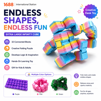 Cubo Infinito Extra Grande, 32 Bloques Conectados, Juguete Antiestrés Transformable, Rompecabezas Impreso en 3D, Juguete Creativo de Construcción