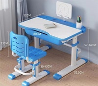 BJZX-M3 Meubles de lecture pour enfants pas chers, bureau d'étude ergonomique réglable en hauteur, table et chaise pour enfants avec rangement