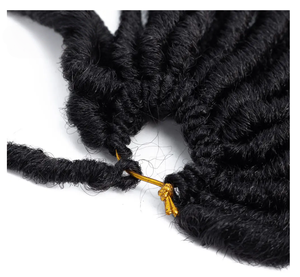 Tresses Crochet Faux Locs Déesse Droites 18 Pouces, Lot de 12 Mèches, Extensions de Cheveux Synthétiques <span class=keywords><strong>Dreadlocks</strong></span> avec Pointes Bouclées - Product Image 3
