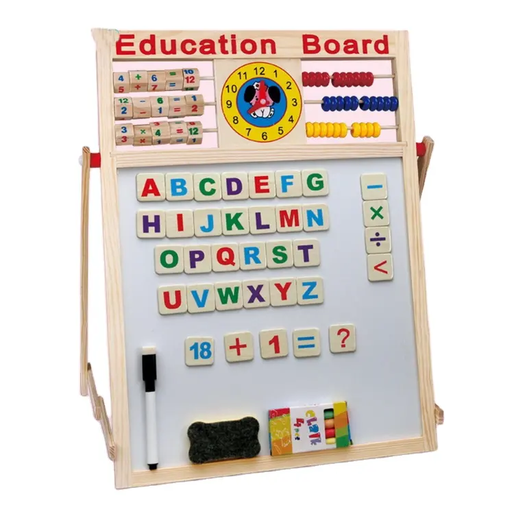 Wooden Magnetic Blackboard Children's Puzzle Drawing Board Toys