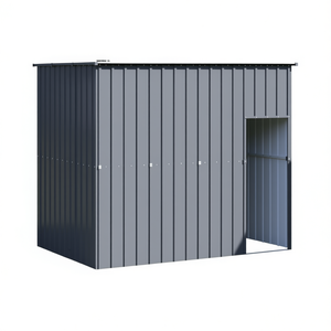 Nichoir pour chien anthracite 84,3x60,2x71,3 pouces avec toit en acier galvanisé, abri extérieur pour animaux de compagnie de grande race - Product Image 1