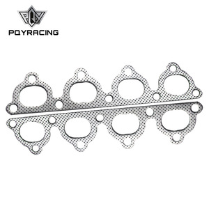 Poyracing – joints de collecteur d'échappement en aluminium pour Honda série D 4956, argent, ensemble de 2 pièces - Product Image 1
