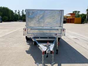 Heavy Duty 10*6 doble eje galvanizado en caliente Van Trailer pequeño camión volquete de tracción para remolques utilitarios de carga de grava de arena - Product Image 4