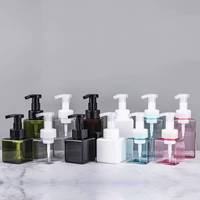 Botol pompa atas busa persegi kosong PETG 250ml 450ml 650ml ml botol pompa dispenser busa plastik sabun cuci tangan