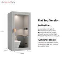 Mini cabine d'enregistrement vocale acoustique insonorisée portable avec cabine insonorisée de bureau écologique pour un relocalisation facile