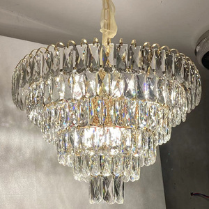 Decor Gold Modern Luxury <b>Large</b> E14 Hanging Lights Lamps Crystal <b>Chandeliers</b> Pendant Lights Light Fixtures for Indoor Decoration - Product Image 3