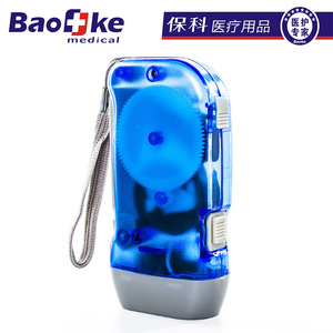 Health Care <b>Mini</b> <b>LED</b> Hand Crank Flashlight Blue Portable Emergency <b>Light</b> For Outdoor Use - Product Image 5