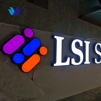 Lettre Extérieure en Acrylique 3D, Enseigne Lumineuse LED, Enseigne Personnalisée pour Entreprise, Panneau de Signalisation Logo 3D, Enseigne LED Sur Mesure pour Intérieur et Extérieur Professionnel