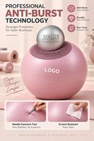 Ballon de yoga, équipement de fitness et de Pilates, équipement de gym, écologique, style capsule de massage, marque OEM, 45/55/65/75/85/95 cm, PVC