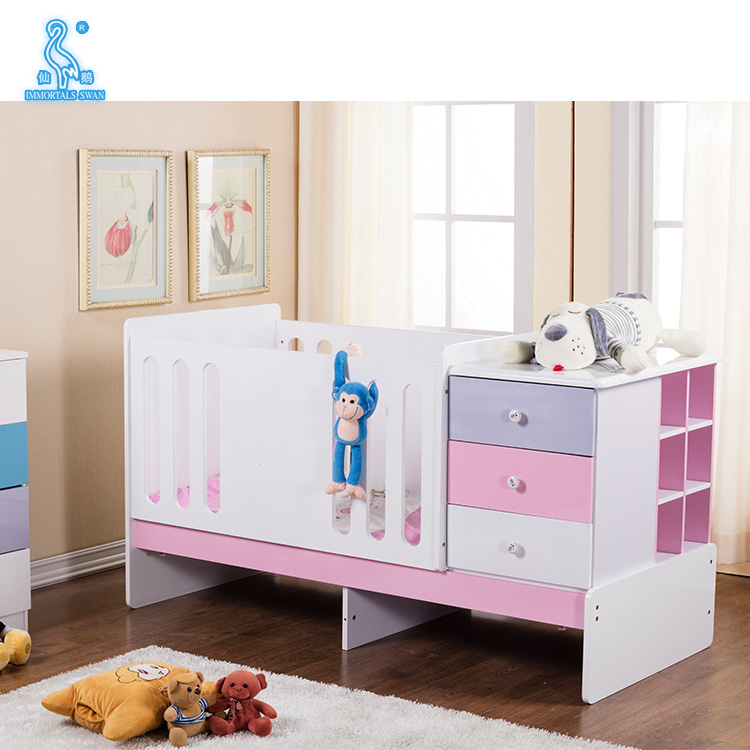 Modern Baby Wooden Baby Cot With Drawers Baby Wooden Cots Safe