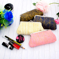 Logo Kustom 6 Inci Kantong Koin Dompet Wanita Kunci Tas Kosmetik Gesper Tas Clutch Gesper Penutupan Snap Tas Lipstik Retro