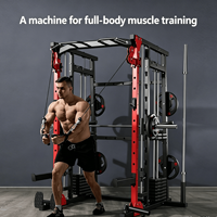 Appareil de musculation multifonctionnel Smith de Chine, tout-en-un pour Squat, Bench Press et Cable Fly, avec rail coulissant à verrouillage de sécurité