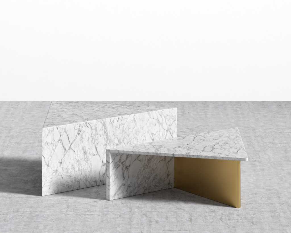 Modern design garden furniture coffee table patio furniture end table with marble