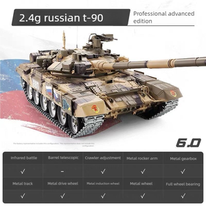 Modèle militaire télécommandé du char <span class=keywords><strong>T90</strong></span> à chenilles métalliques - Product Image 4