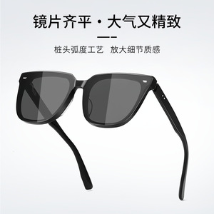Sunglasses P1002 <b>Black</b> <b>Frame</b> Nylon Lens UV400 Protection Unisex Commuting Style - Product Image 4
