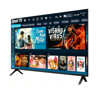Televisor LED Inteligente de 50 Pulgadas OEM de Fábrica con T2 S2, Televisor Inteligente de 55, 65, 75, 85 Pulgadas UHD 4K