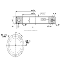 Roulement à rouleaux croisés RB7013UUCC0P5 70x100x13mm, roulement de rotation compact de précision P5, roulement rotatif haute rigidité pour bras robotique