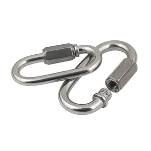 Multifunctional A2 A4 304 Stainless Steel Quick Link Durable Hiking Climbing Oval Quick Link Connectors