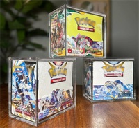 Boîte de présentation en acrylique pour petites boîtes de boosters, magnétique, durable, transparente, anti-poussière, pour cartes à collectionner