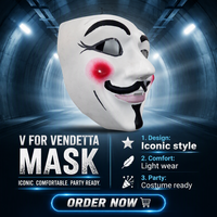 Masque de sang effrayant en plastique pour adulte, costume d'Halloween pour la fête du Poisson d'avril