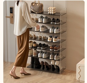 Armoire <span class=keywords><strong>de</strong></span> rangement <span class=keywords><strong>ouverte</strong></span> en acrylique, idéale pour tous types <span class=keywords><strong>de</strong></span> chaussures, vitrine anti-oxydation et anti-poussière pour articles ménagers - Product Image 6