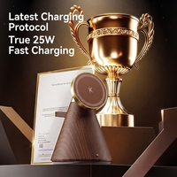 Support de charge et de rangement 3-en-1 ultime 2026 pour gadgets de bureau, chargeur sans fil Qi22 25W pour téléphone et montre connectée avec lampe chauffante
