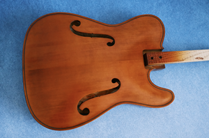 <span class=keywords><strong>Guitare</strong></span> Jazz Hollow Style Violon <span class=keywords><strong>Fender</strong></span> TELECASTER Semi-fini Artisanale Yunzhi Archtop en Érable Massif et Table en Épicéa Sculptée sur Mesure - Product Image 2